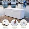 image:imageLIFETIME 60012 Extra Large Deck Box 130 Gallon Desert SandBrownArctic White