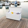 image:imageLIFETIME 60012 Extra Large Deck Box 130 Gallon Desert SandBrownArctic White