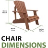 image:imageLIFETIME Faux Wood Adirondack ChairBrown