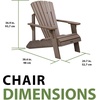 image:imageLIFETIME Faux Wood Adirondack ChairLight Brown