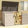image:imageLIFETIME Large Horizontal Outdoor Deck Storage Box Lockable SpringHinge Lid 561 Gallon CapacityStorage Box