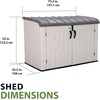 image:imageLIFETIME Large Horizontal Outdoor Deck Storage Box Lockable SpringHinge Lid 561 Gallon CapacityStorage Box