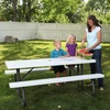 image:imageLifetime 22123 Folding Picnic Table 6 Feet Hunter GreenWhite Granite