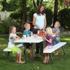image:imageLifetime 22123 Folding Picnic Table 6 Feet Hunter GreenWhite Granite
