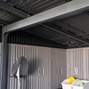 image:imageLifetime 83 x 83 Ft Modern Outdoor Storage Shed with Clerestory Windows UVProtected Polyethylene Steel Reinforced Lockable Doors Adjustable Shelf and Wall Hooks Gray