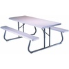 image:imageLifetime 22123 Folding Picnic Table 6 Feet Hunter GreenWhite Granite
