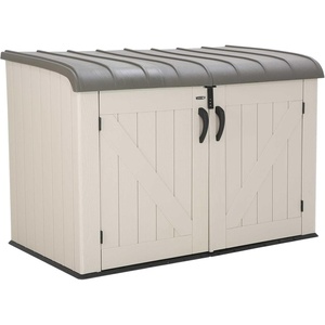 image:imageLIFETIME Large Horizontal Outdoor Deck Storage Box Lockable SpringHinge Lid 561 Gallon CapacityStorage Box