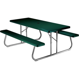 image:imageLifetime 22123 Folding Picnic Table 6 Feet Hunter GreenHunter Green