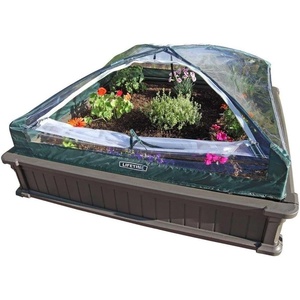 image:imageLifetime 60053 Raised Garden Bed Kit 2 Beds and 1 Early Start Vinyl Enclosure